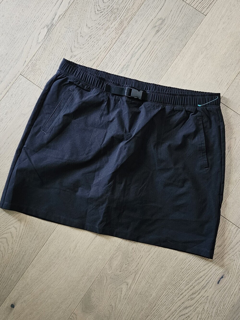 Skort Kyodan Black Active Mini Skirt with Buckle Waist